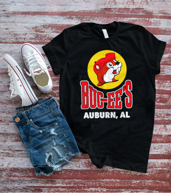 Buc-Ee's Auburn AL Logo With Cartoon Beaver Mascot T-Shirt