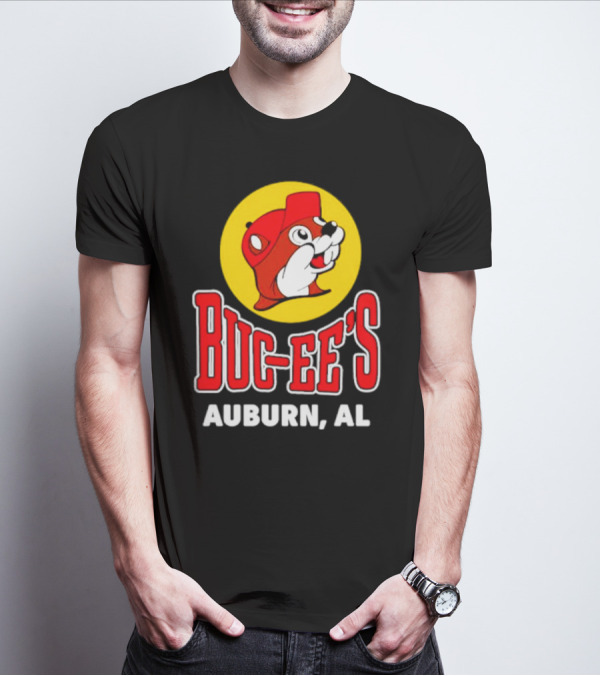 Buc-Ee's Auburn AL Logo With Cartoon Beaver Mascot T-Shirt