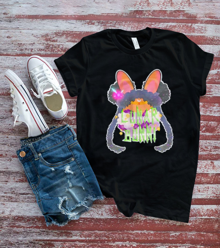 Gang Lunar Bunnii Psychedelic Neon Ears And Fur T-Shirt