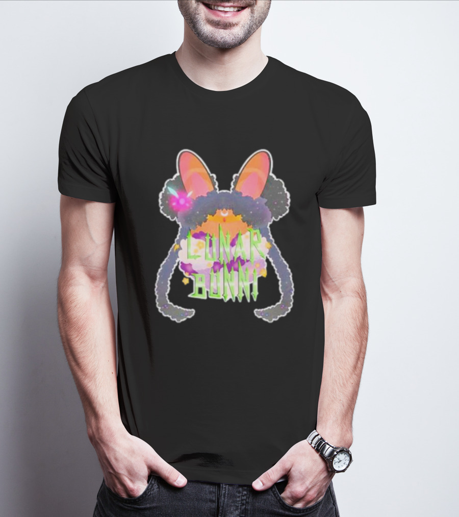 Gang Lunar Bunnii Psychedelic Neon Ears And Fur T-Shirt