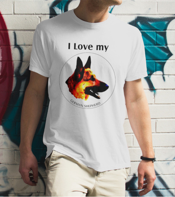 I Love My German Shepherd German Shepherd T-Shirt