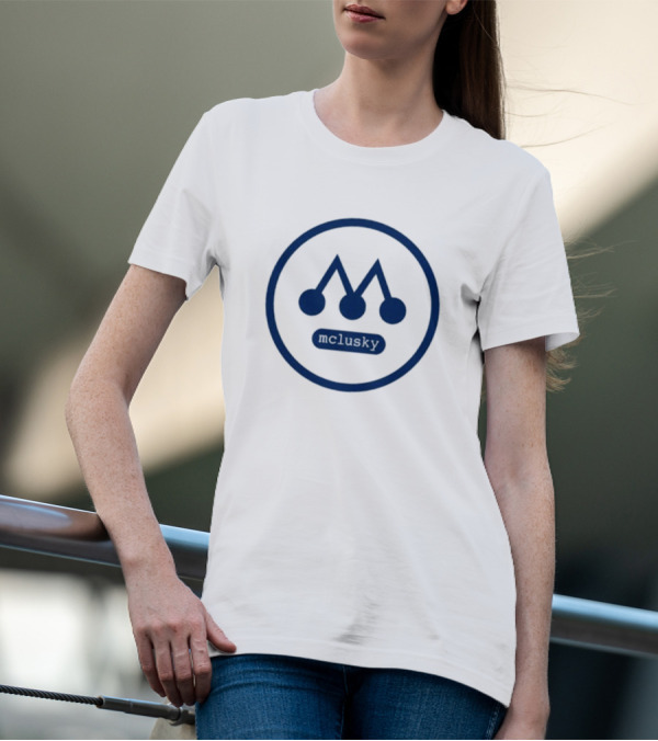 Mclusky Blue Crown Symbol With Dots T-Shirt