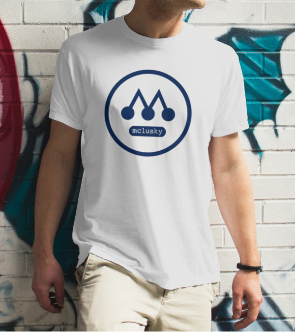 Mclusky Blue Crown Symbol With Dots T-Shirt