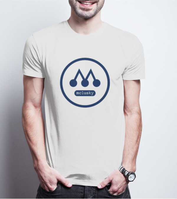 Mclusky Blue Crown Symbol With Dots T-Shirt