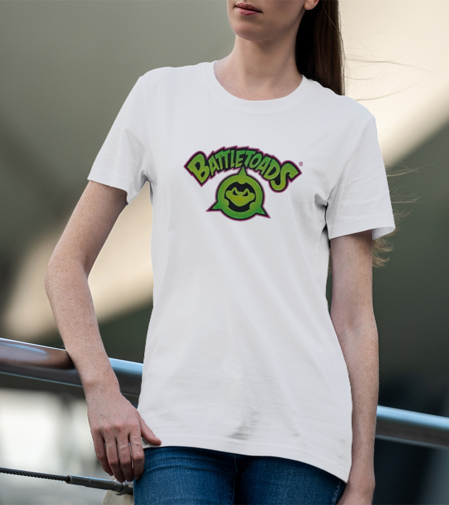 Battletoads Green Logo Frog Emblem T-Shirt