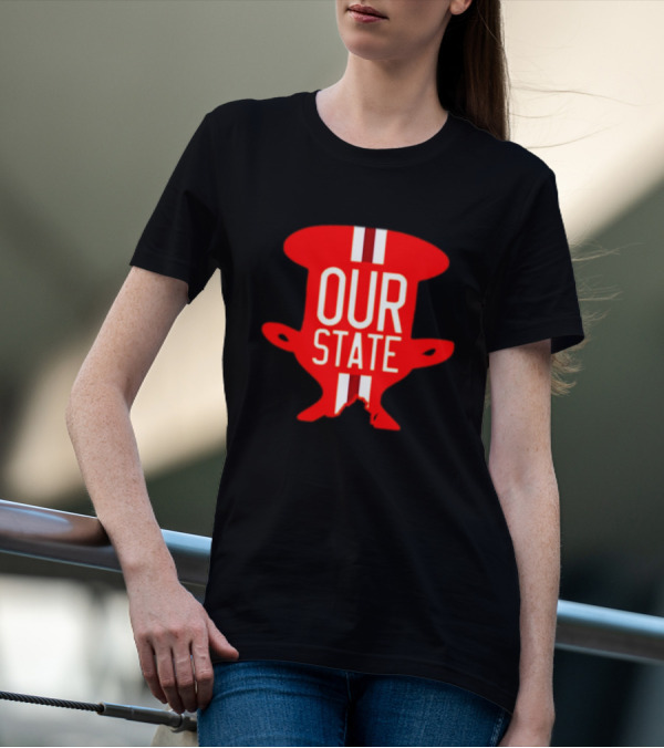 Our State Victory Celebration Red Trophy T-Shirt