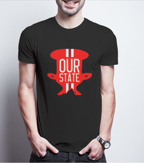 Our State Victory Celebration Red Trophy T-Shirt