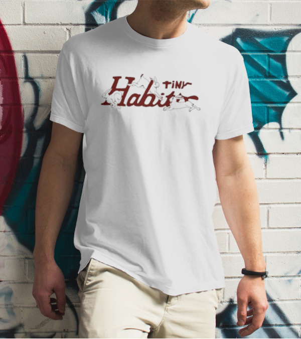 Tiny Habits Three Rabbits Hopping Energetically T-Shirt