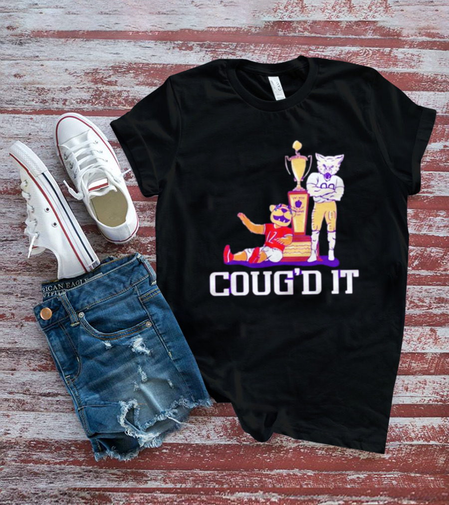 Washington Huskies Vs. Washington State Cougars Coug’d It Rivalry Trophy Victory T-Shirt