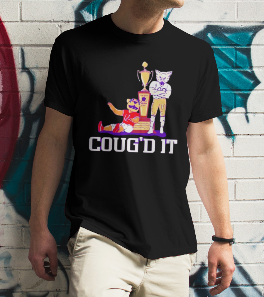 Washington Huskies Vs. Washington State Cougars Coug’d It Rivalry Trophy Victory T-Shirt