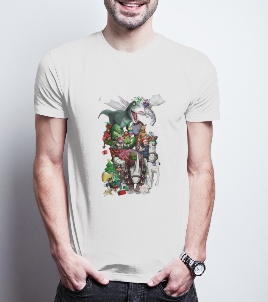 A Very Neebs Christmas Adventurous Dragon Holiday T-Shirt