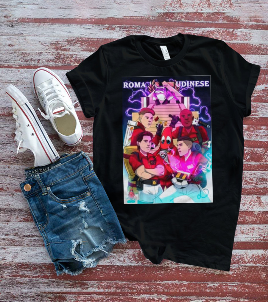 ROMA UDINESE Ghostbusters Crossover Soccer Team Remix T-Shirt
