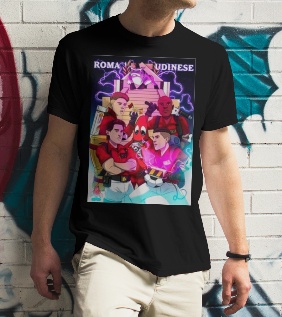 ROMA UDINESE Ghostbusters Crossover Soccer Team Remix T-Shirt