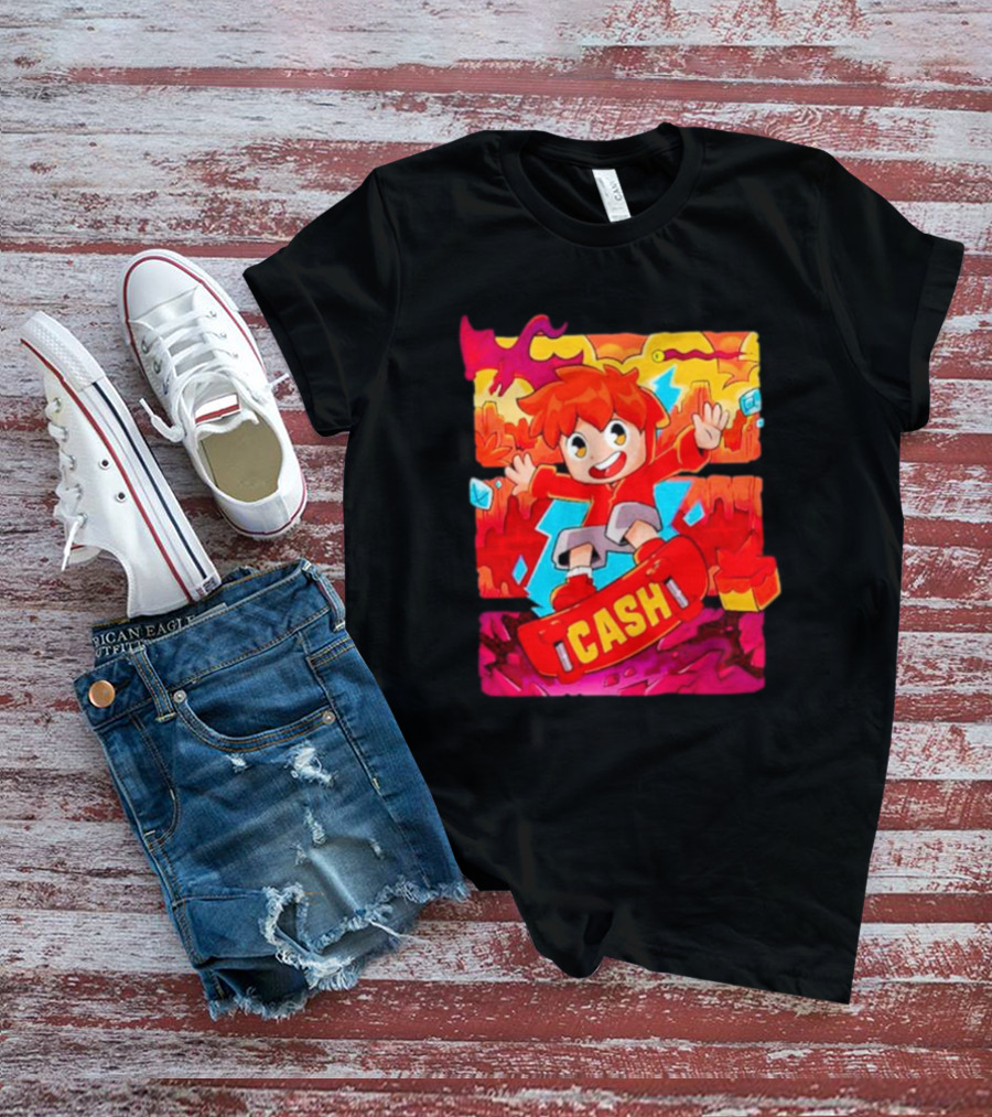 Cash And Nico Cash Red Hot Adventure With Skateboard And Dragons T-Shirt
