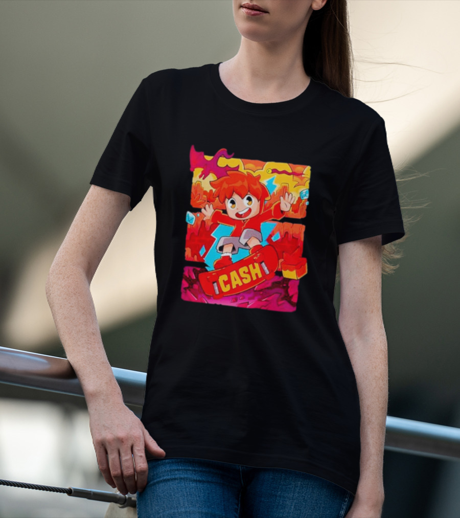 Cash And Nico Cash Red Hot Adventure With Skateboard And Dragons T-Shirt