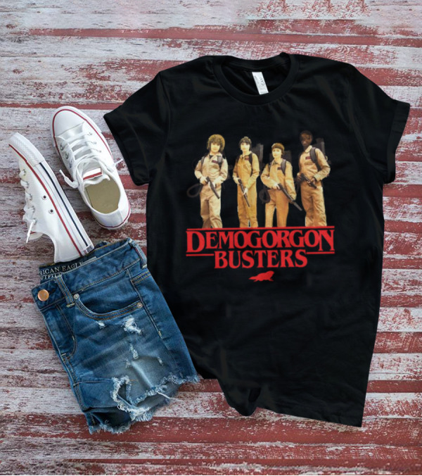 Demogorgon Busters Featuring Myles Garrett In Ghostbusters T-Shirt