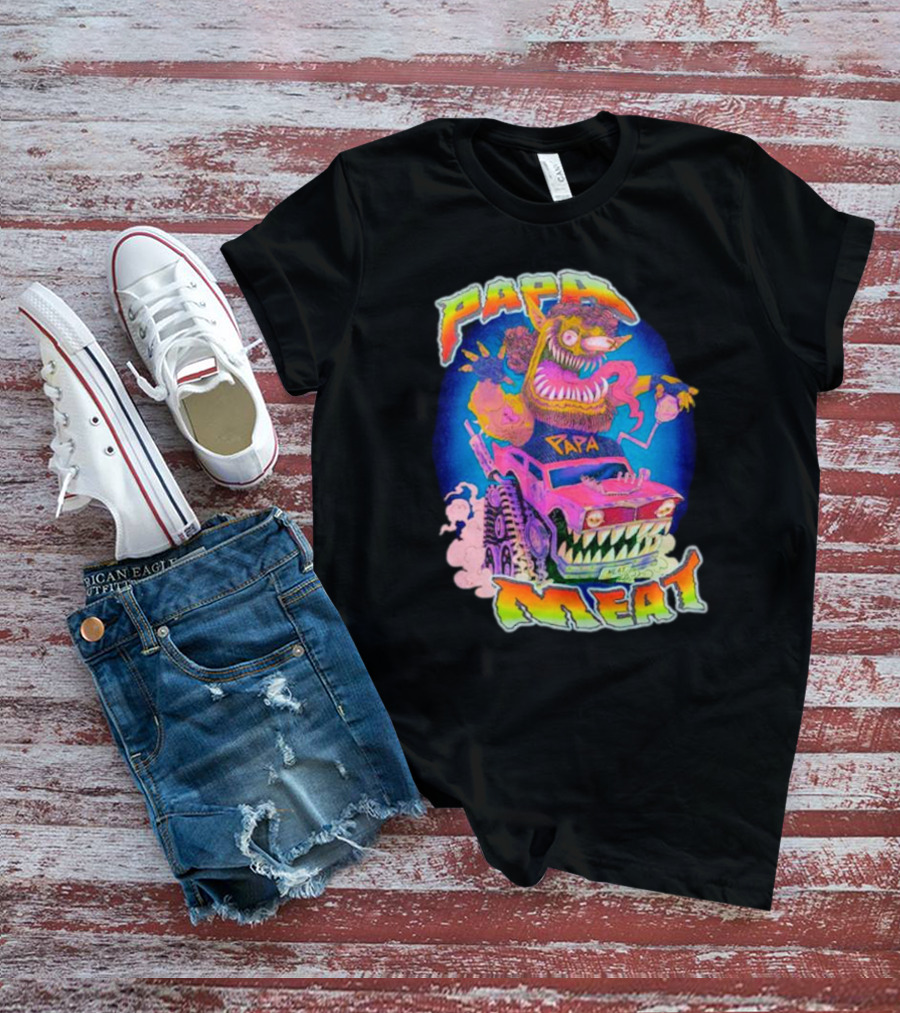 Papa Meat Wild Drive Monster Car Fantasy T-Shirt