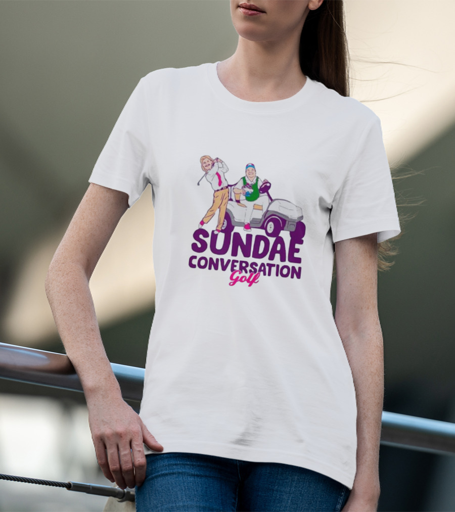 Sundae Conversation Golf Cart Humor T-Shirt