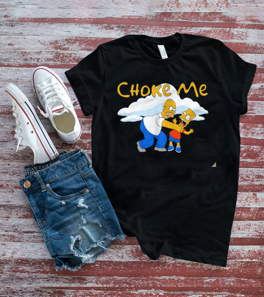 The Simpson Choke Me Bart Cloud Scene T-Shirt