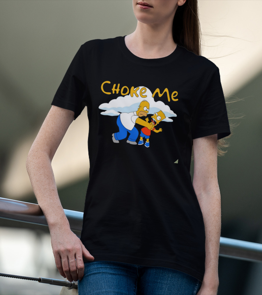 The Simpson Choke Me Bart Cloud Scene T-Shirt