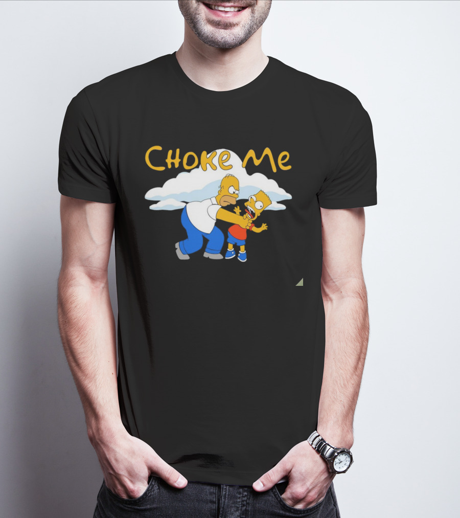 The Simpson Choke Me Bart Cloud Scene T-Shirt