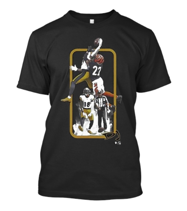 Big Play DJ 27 Football Catch Steel City Showdown T-Shirt