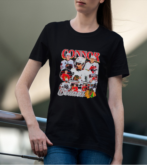 Connor Bedard Chicago Blackhawks NHL Player Collage T-Shirt