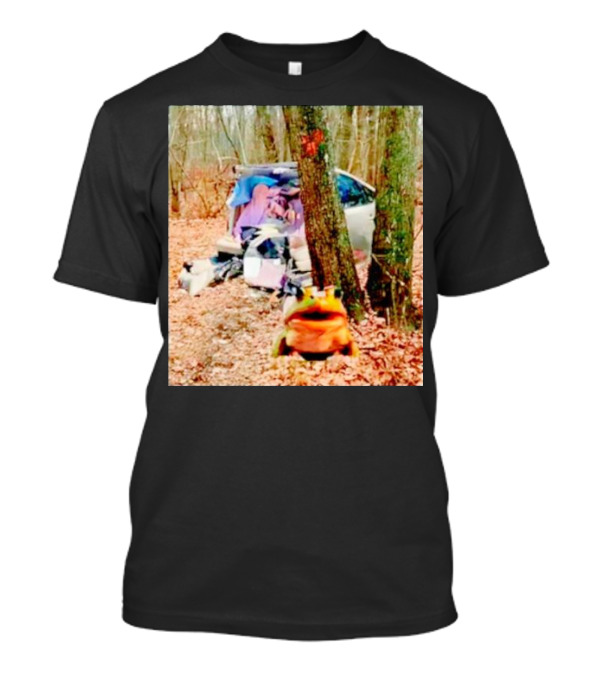 Frogged Undertime Slopper Car In The Woods T-Shirt