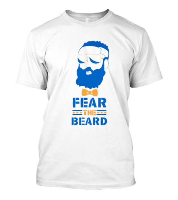 James Harden Basketball Fear The Beard Iconic Blue And Orange T-Shirt