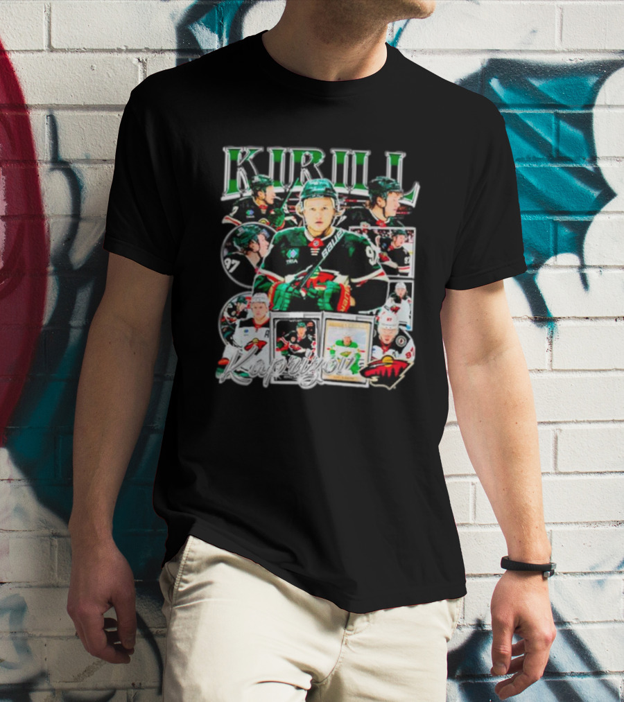 Kirill Kaprizov Minnesota Wild NHL Player Collage 97 T-Shirt