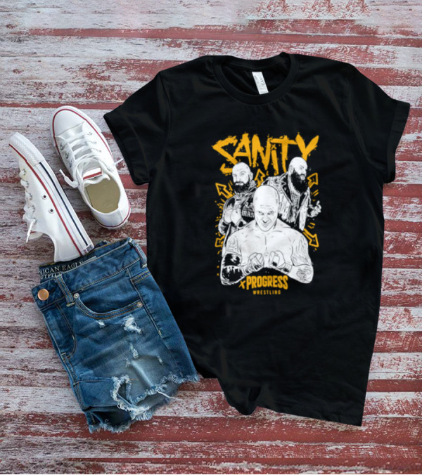 Sanity X Progress Wrestling Trio Fighters T-Shirt