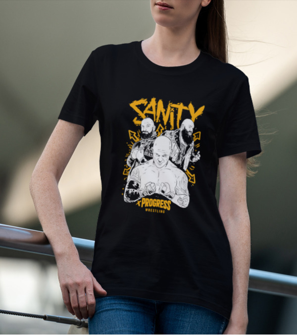 Sanity X Progress Wrestling Trio Fighters T-Shirt