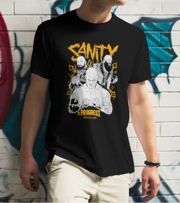 Sanity X Progress Wrestling Trio Fighters T-Shirt