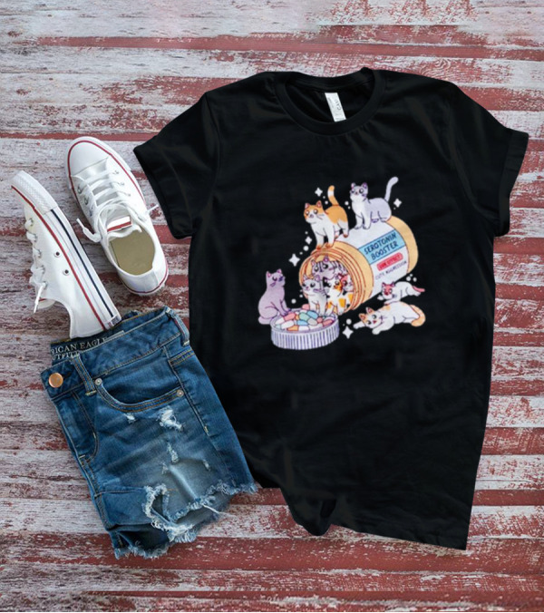 Serotonin Booster Cats Cute Antidepressant Kittens Happiness T-Shirt