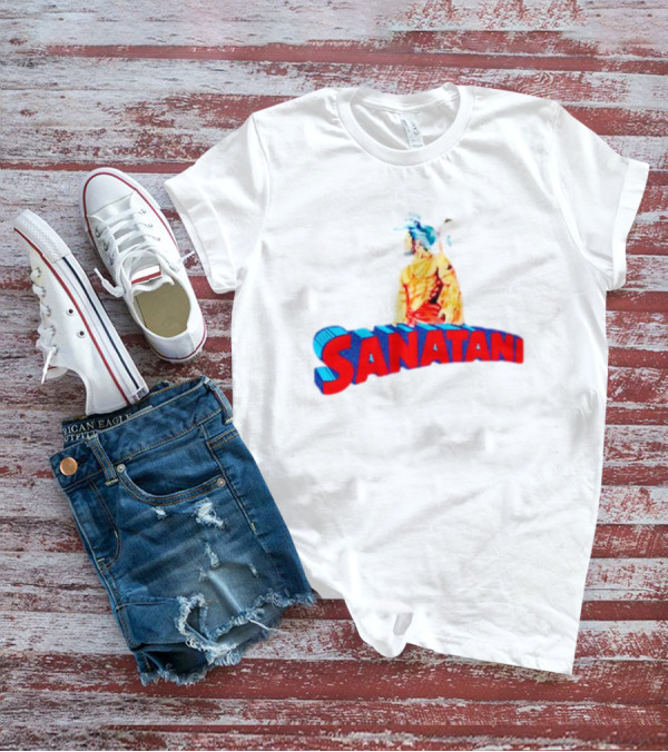 Sanatani Warrior Artwork Featuring Traditional Figure T-Shirt