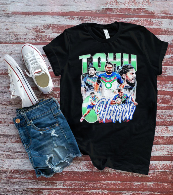 Tohu Harris New Zealand Warriors Rugby Action Collage T-Shirt