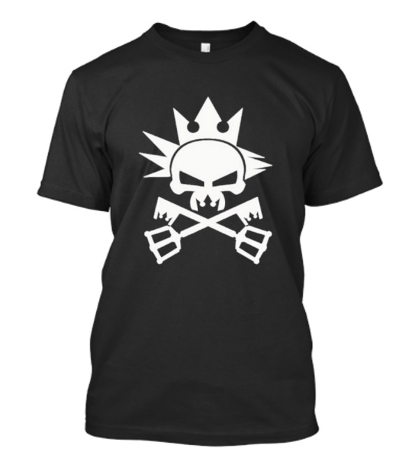 Yozora Emblem Crowned Skull With Crossed Keys T-Shirt