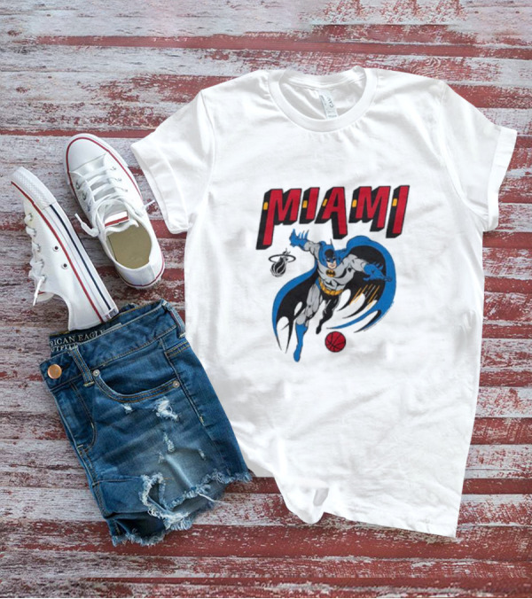 Batman Miami Heat Superhero Basketball Adventure T-Shirt