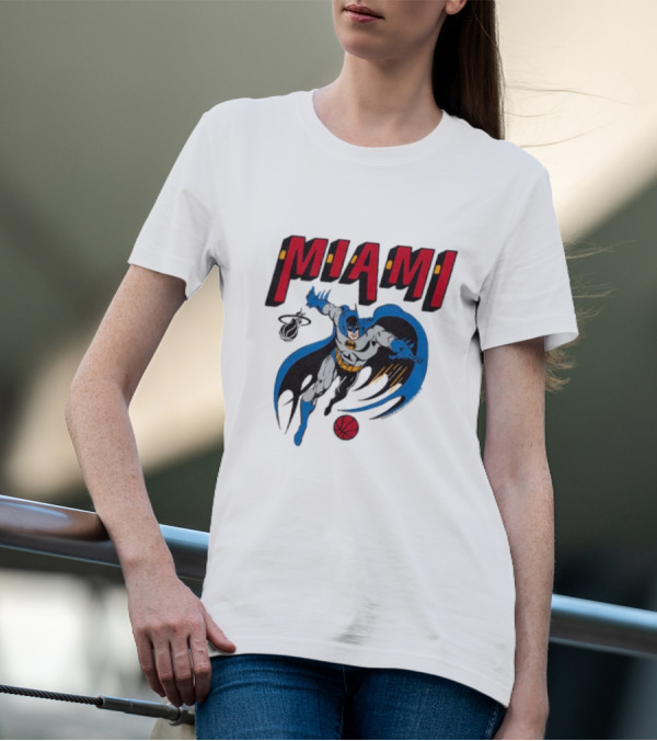 Batman Miami Heat Superhero Basketball Adventure T-Shirt
