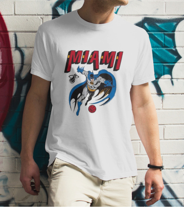 Batman Miami Heat Superhero Basketball Adventure T-Shirt