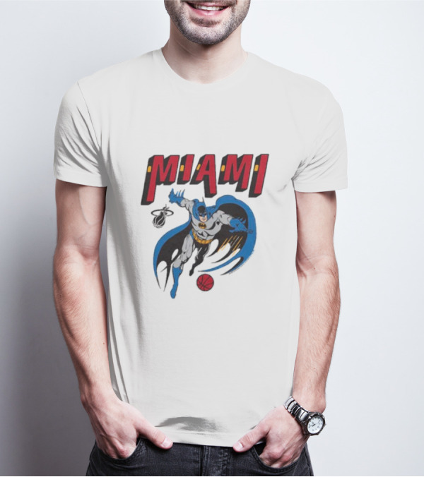 Batman Miami Heat Superhero Basketball Adventure T-Shirt