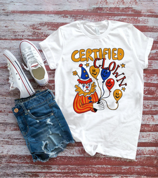 CERTIFIED CLOWN Balloons And Stars T-Shirt