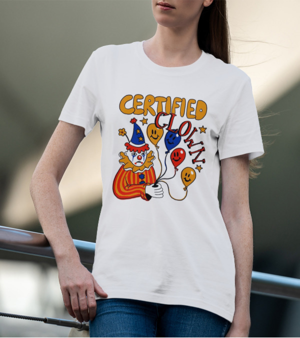 CERTIFIED CLOWN Balloons And Stars T-Shirt