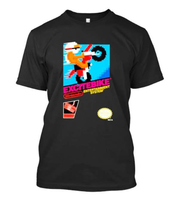 Excitebike Nintendo Entertainment System Retro Game Cover T-Shirt
