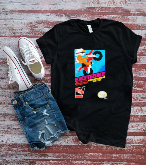 Excitebike Nintendo Entertainment System Retro Game Cover T-Shirt