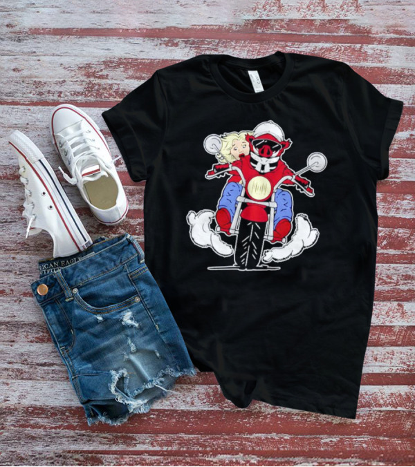 Arkansas Razorbacks Pig Riding Motorcycle With Passenger T-Shirt