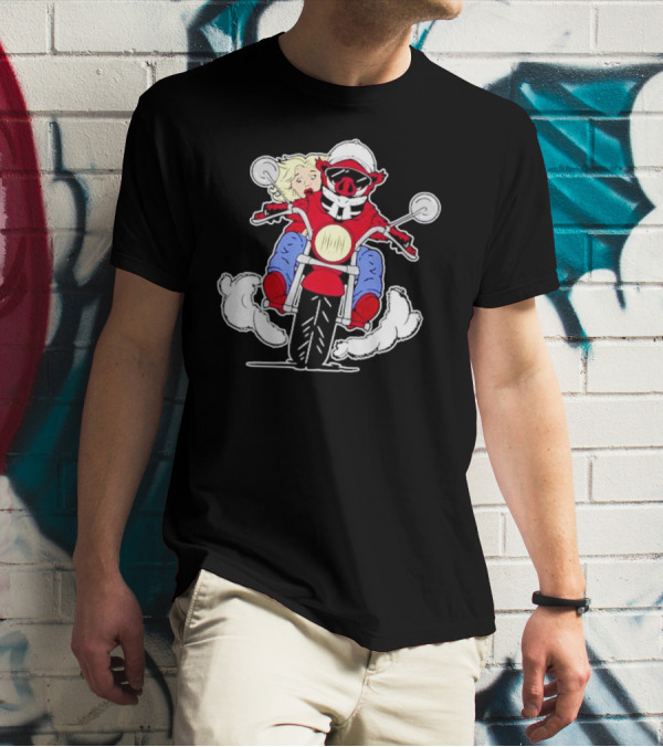Arkansas Razorbacks Pig Riding Motorcycle With Passenger T-Shirt