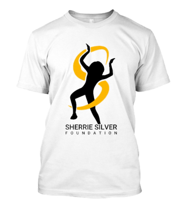 Sherrie Silver Foundation Dancing Silhouette With Yellow Ribbon T-Shirt