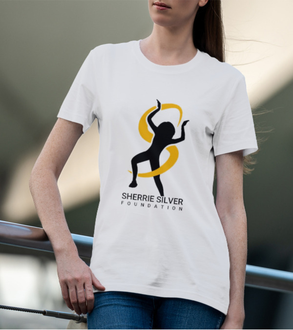 Sherrie Silver Foundation Dancing Silhouette With Yellow Ribbon T-Shirt