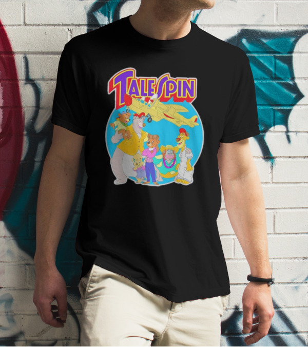 Talespin Disney Baloo Kit Rebecca Louie Airplane Adventure T-Shirt
